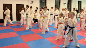 Grupowe zajęcia karate dla dzieci we Wrocławiu na macie w Żuraw Dojo